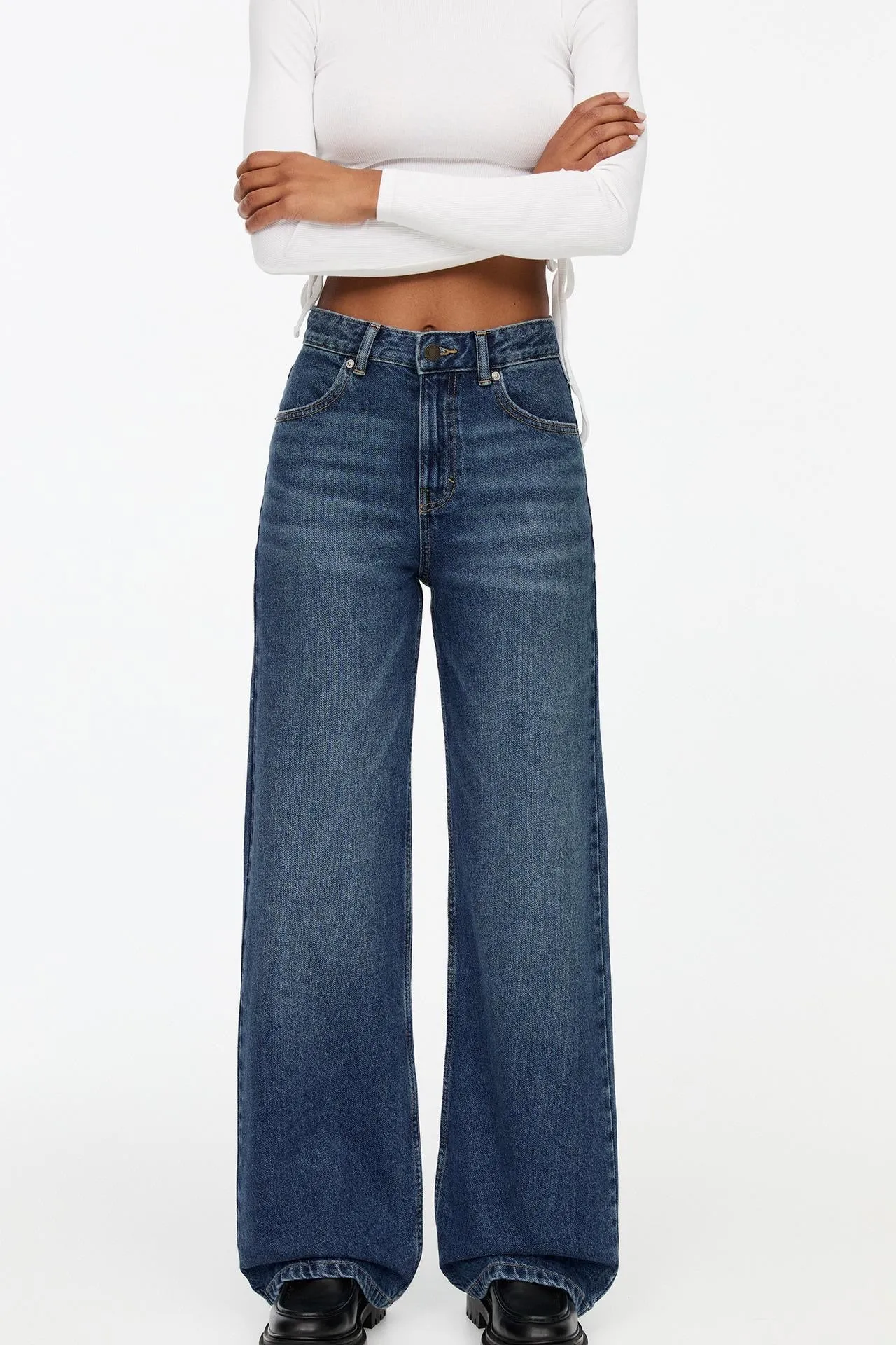 02 Pb Highwaist Darkblue wide leg jeans