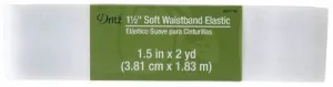 1.5" Soft Waistband Elastic White