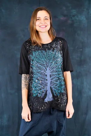 1600 Simple Tee Black-Tree of Life