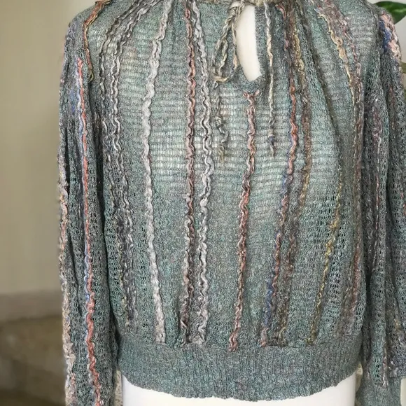 1970's Subtle Sparkle Hand-Knit Sweater