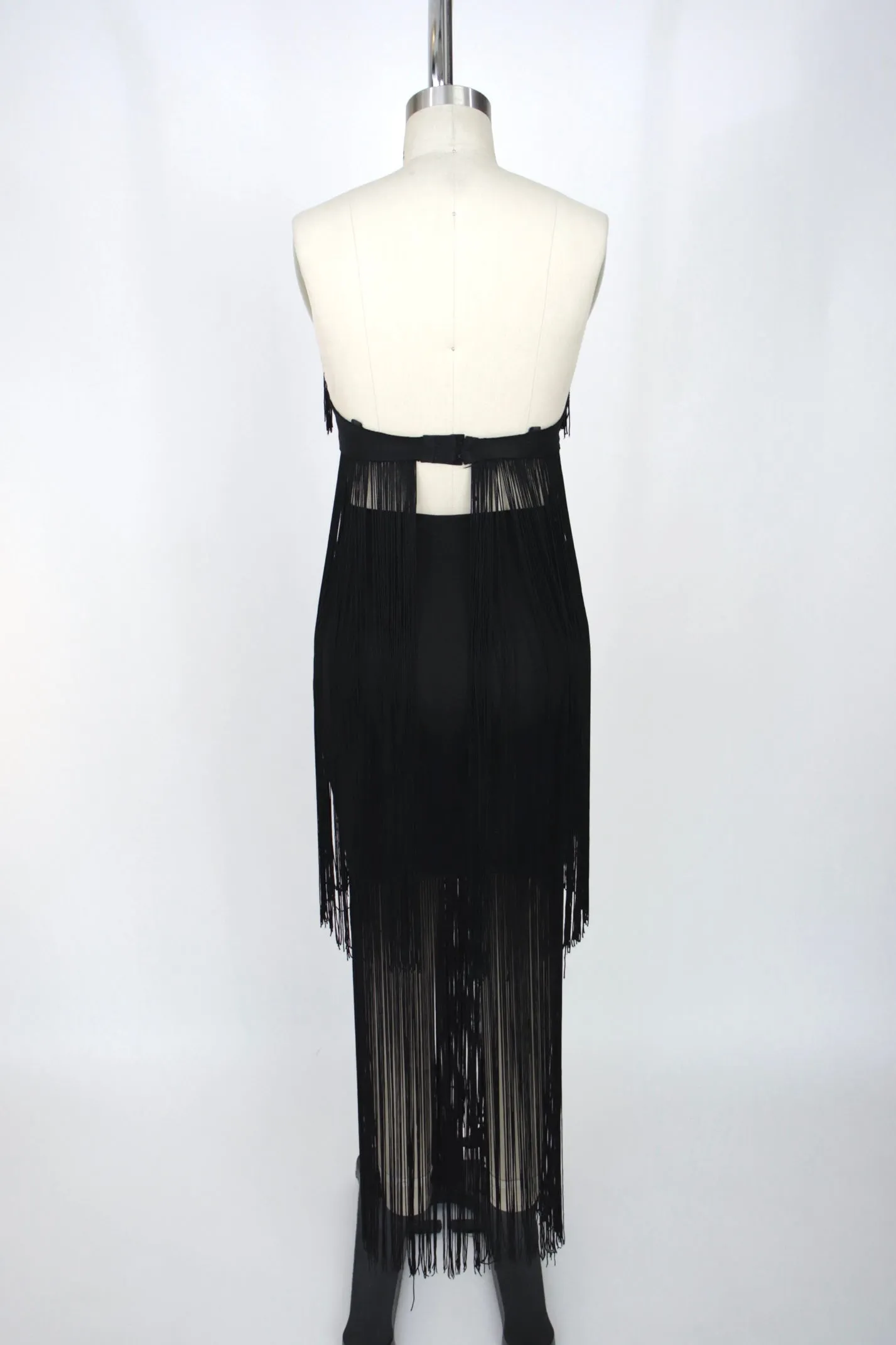 1980s Contempo Casuals Fringe Bustier Set
