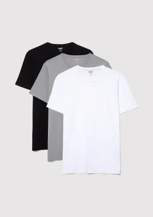 3 Pack Crew Neck Basic Mens T-Shirt