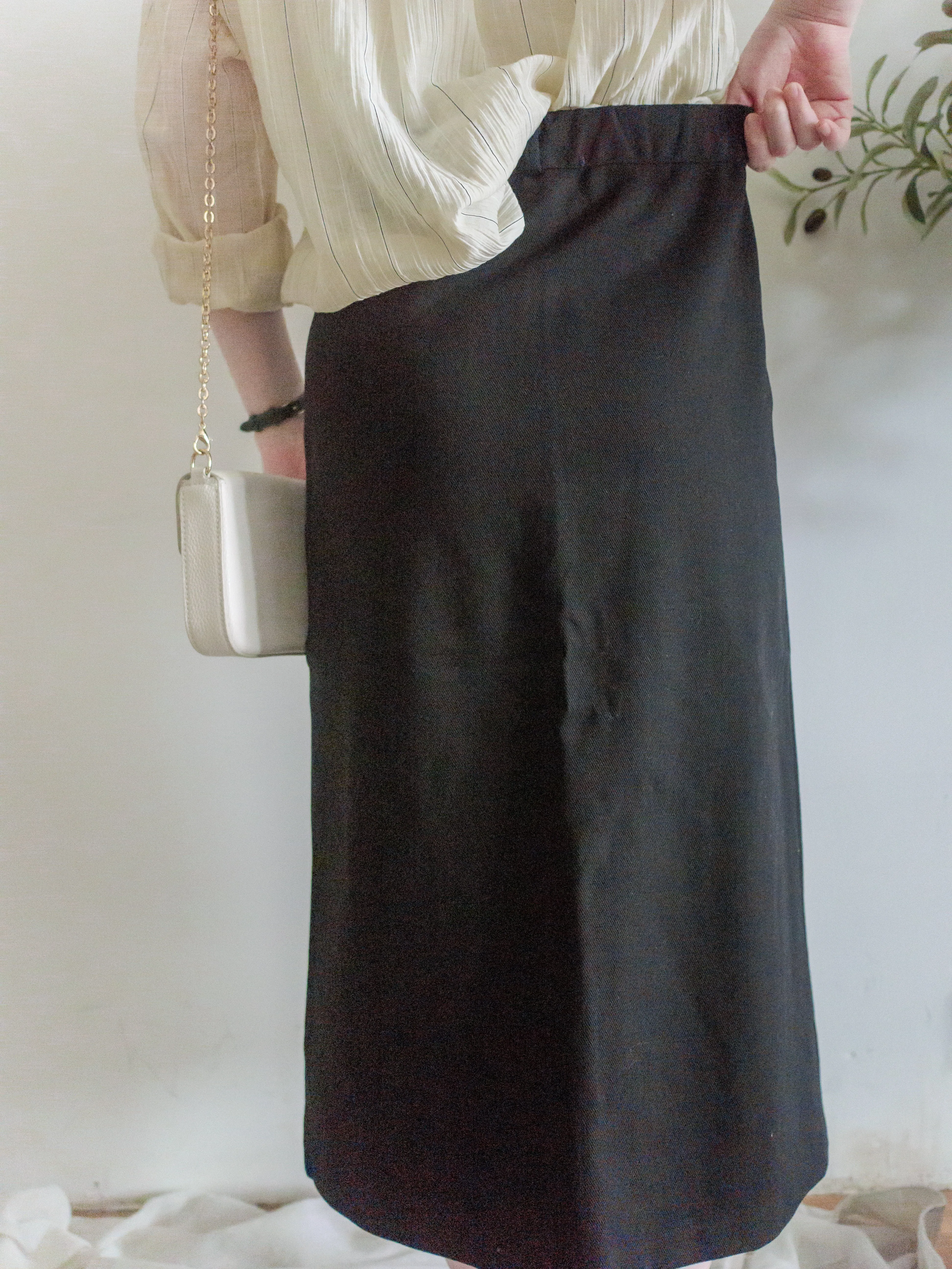 A-line 後橡筋簡潔A形中長裙 Skirt/ SK8880 (pre-order 5月13截單)
