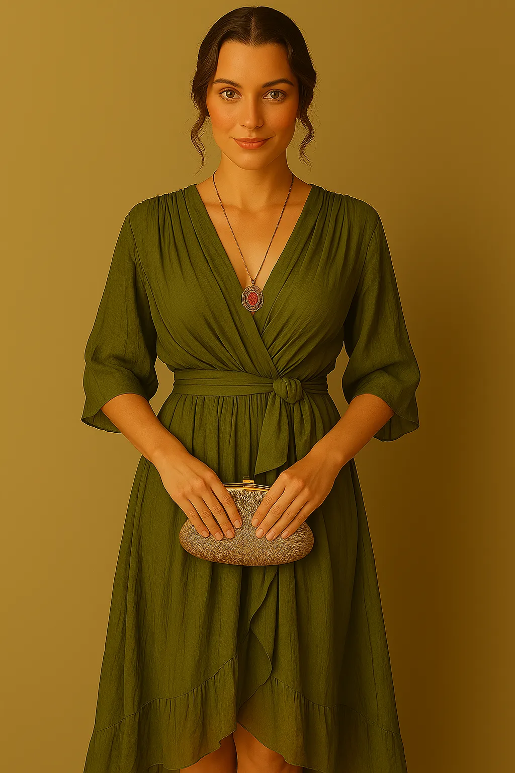 Adelheid® | Chiffon Dress with V-Neck