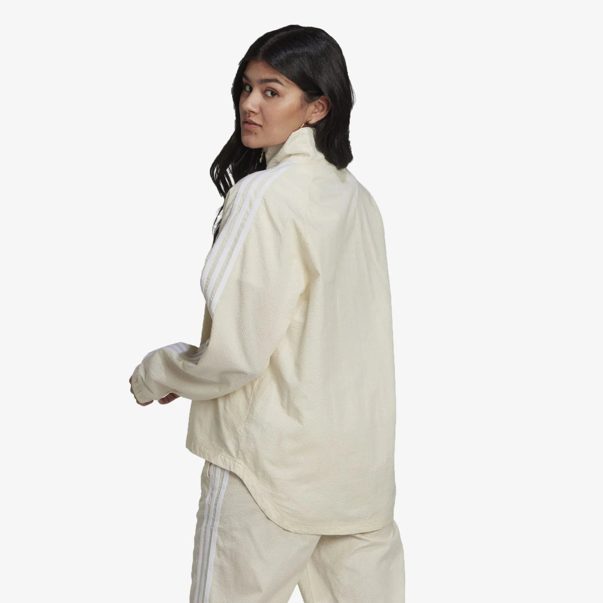 Adidas Originals | ADICOLOR CLASSICS POPLIN HALF-ZIP TRACK JACKET  { WONDER WHITE