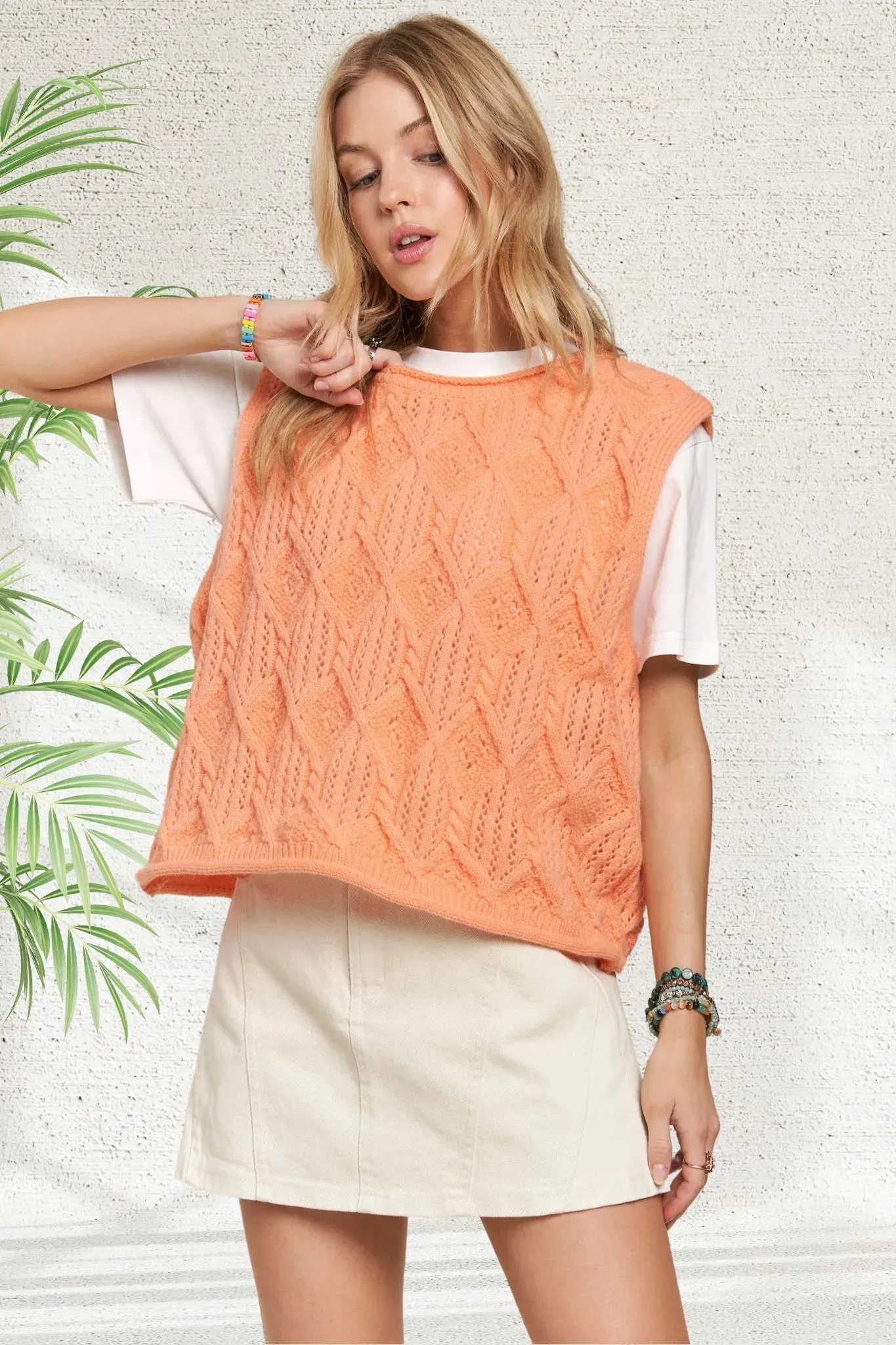 ADORA Lightweight Sweater Boxy Vest Top