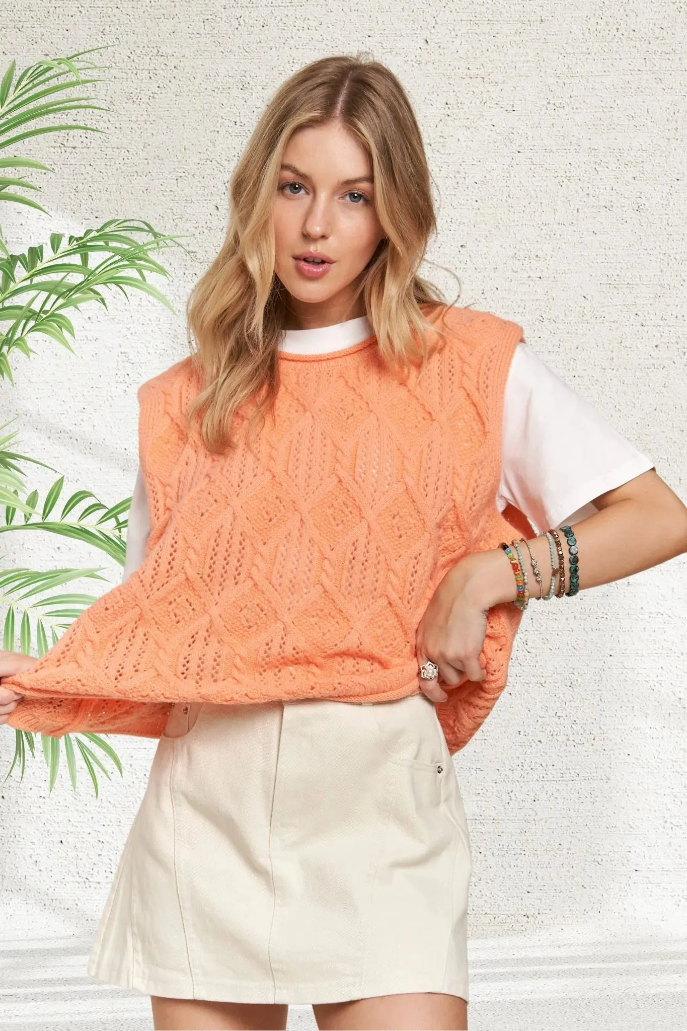 ADORA Lightweight Sweater Boxy Vest Top