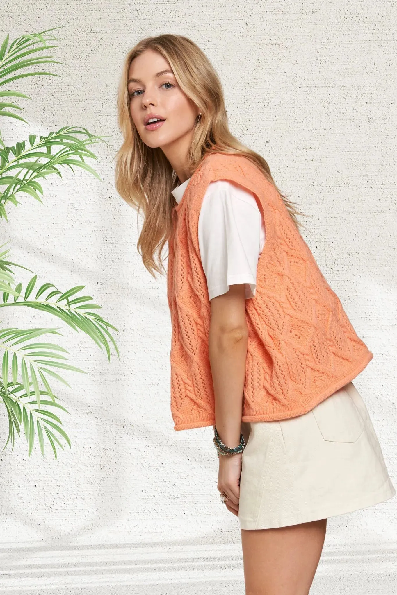 ADORA Lightweight Sweater Boxy Vest Top