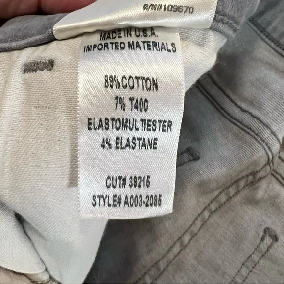 Agolde Stretchy High Rise Jeans in Gray size 29 high waist