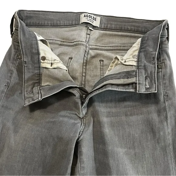 Agolde Stretchy High Rise Jeans in Gray size 29 high waist