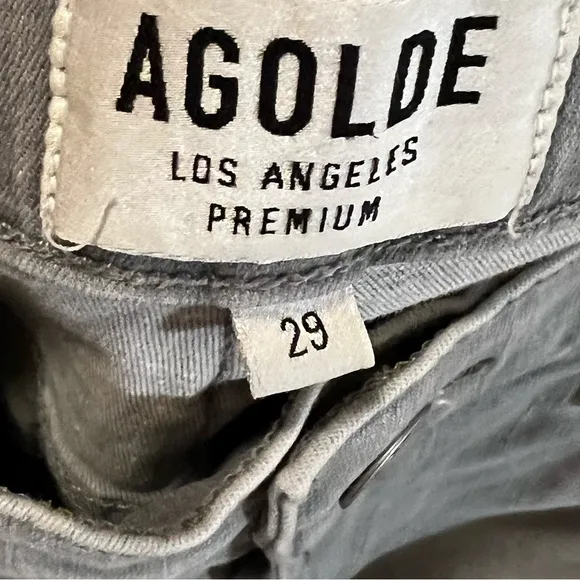 Agolde Stretchy High Rise Jeans in Gray size 29 high waist