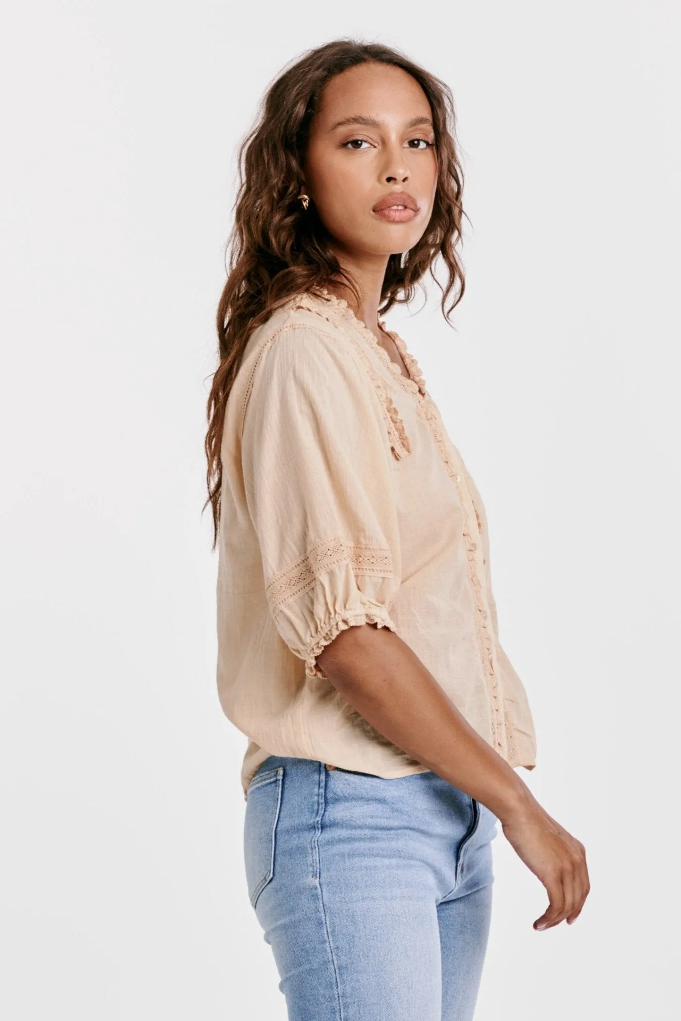 Aiya Lace Trim Shirt