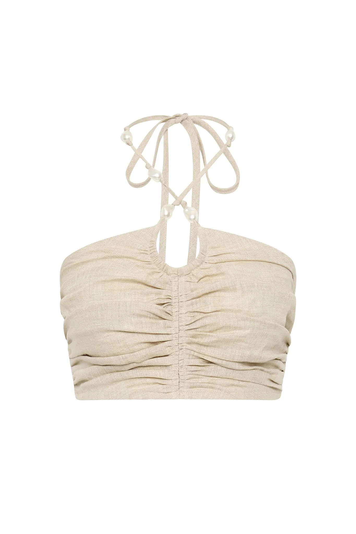 Akoya Ruched Tie Top