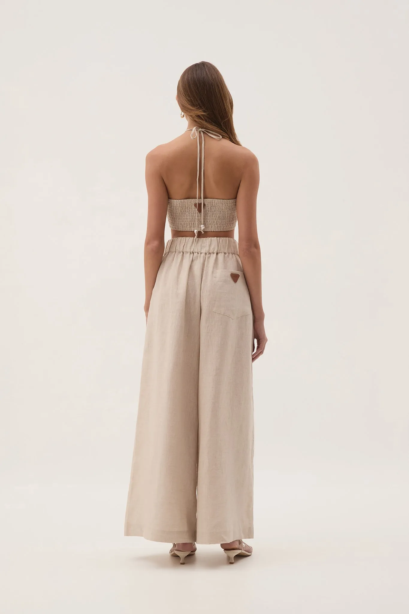 Akoya Ruched Tie Top