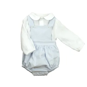 Alfie - Babidu Peter Pan collar terry cloth shirt and dunagrees