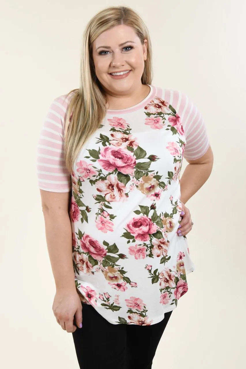 All For Your Pink Floral Top