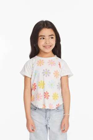 All Over Flower Shirt by Chaser Kids | White