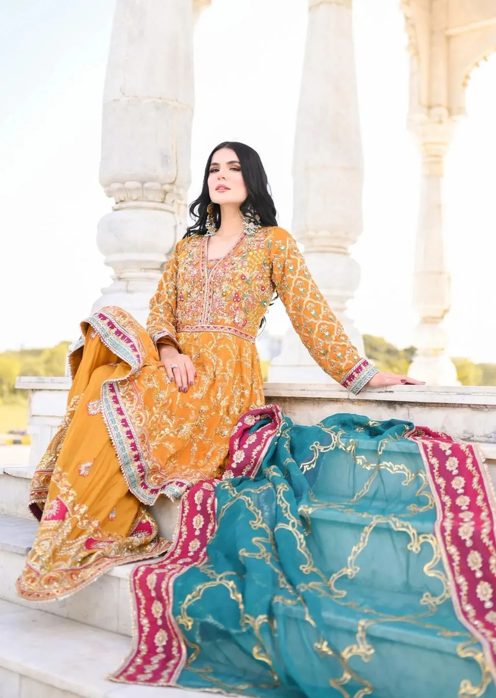 ARWS-03- Yellow - Readymade - ARW Chiffon Collection 2025
