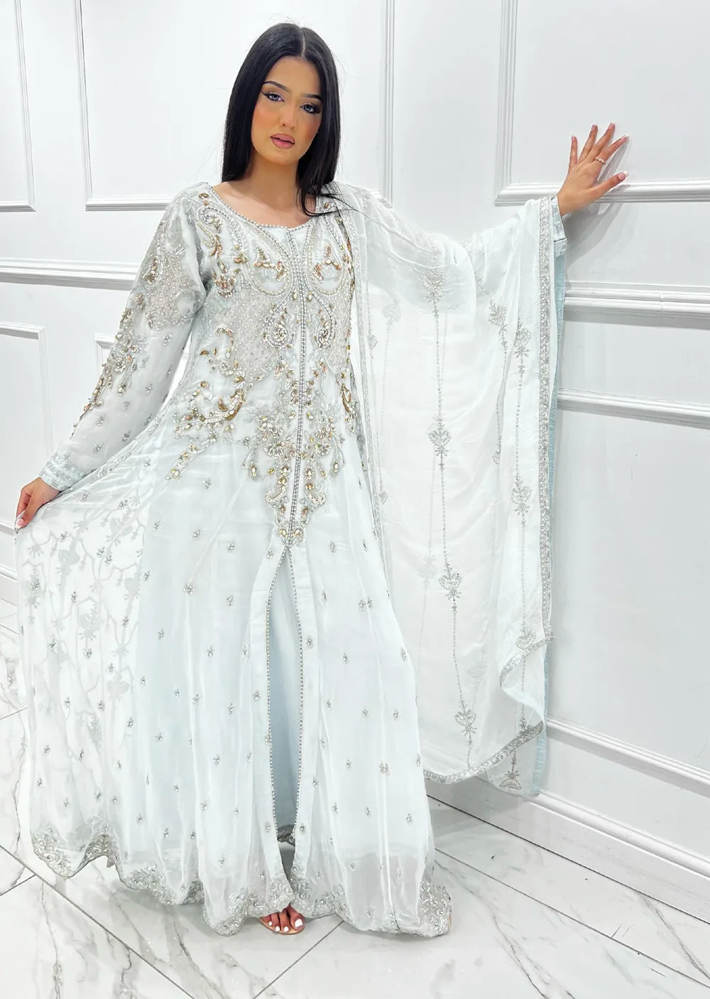 ARWS-07- Ferozi - Readymade - ARW Chiffon Collection 2025