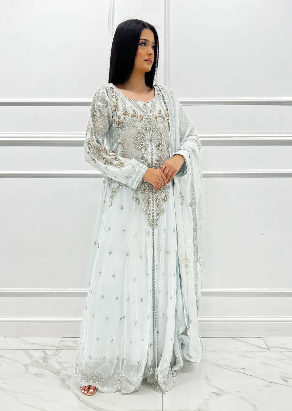 ARWS-07- Ferozi - Readymade - ARW Chiffon Collection 2025