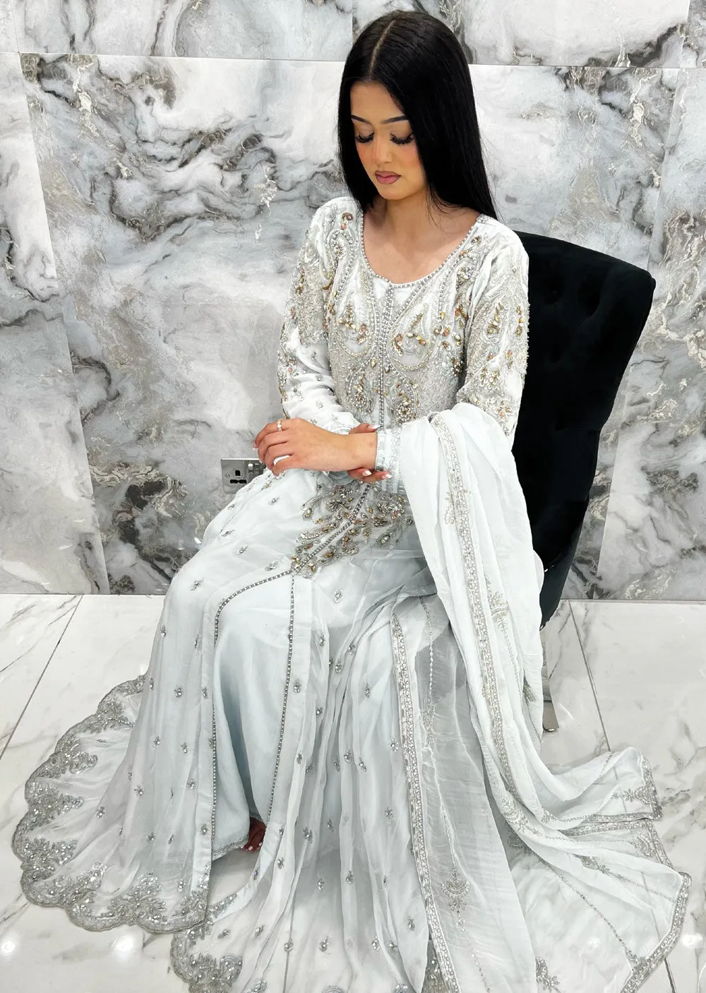 ARWS-07- Ferozi - Readymade - ARW Chiffon Collection 2025
