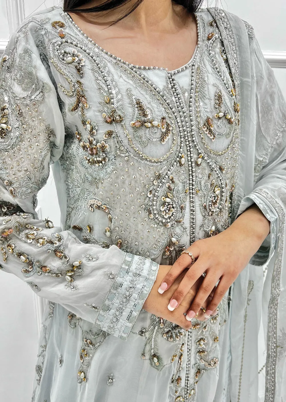 ARWS-07- Ferozi - Readymade - ARW Chiffon Collection 2025