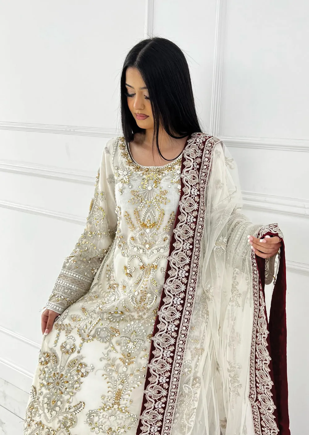 ARWS-10- White - Readymade - ARW Chiffon Collection 2025