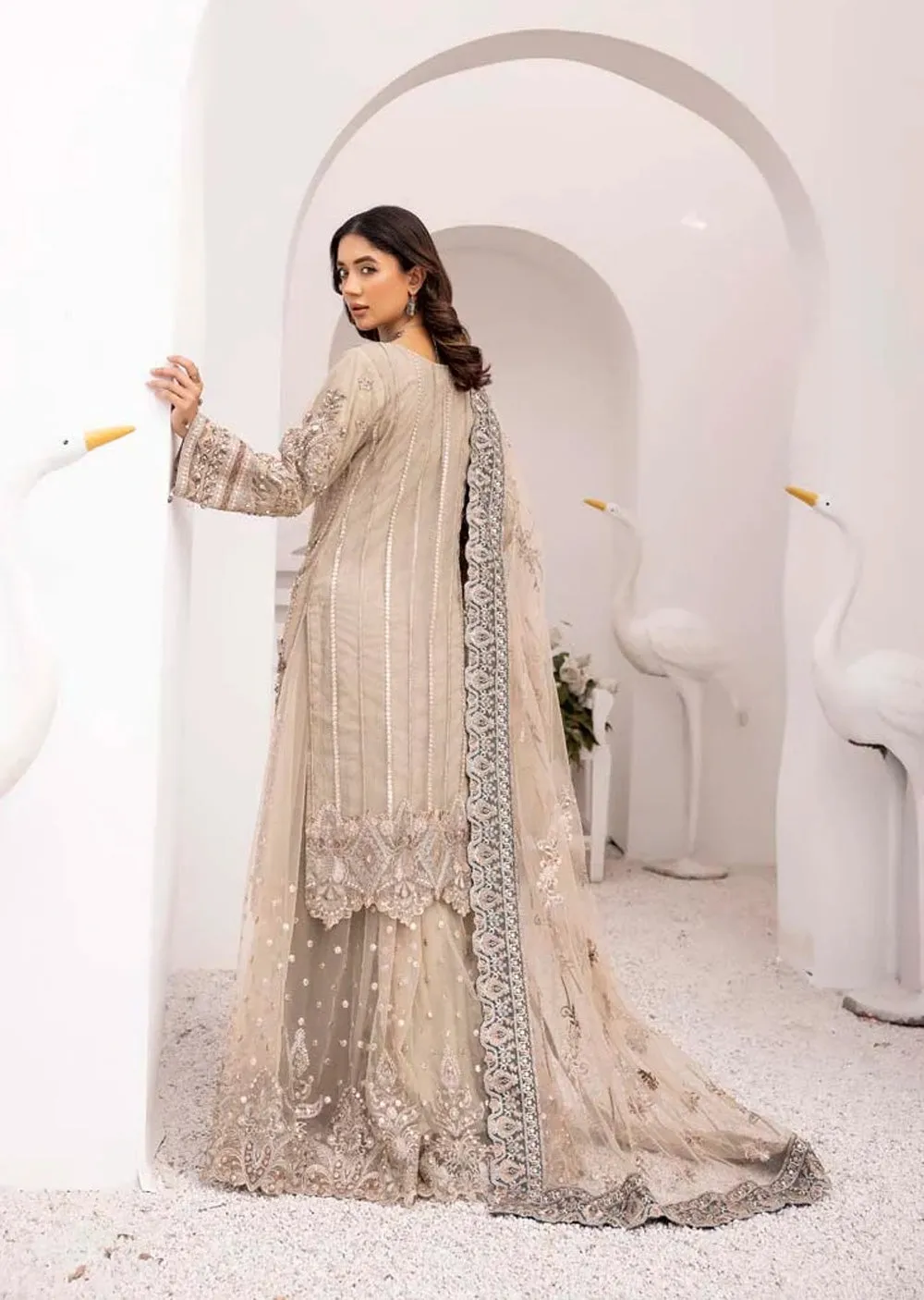 ARWS-14-  Brown - Readymade - ARW Chiffon Collection 2025