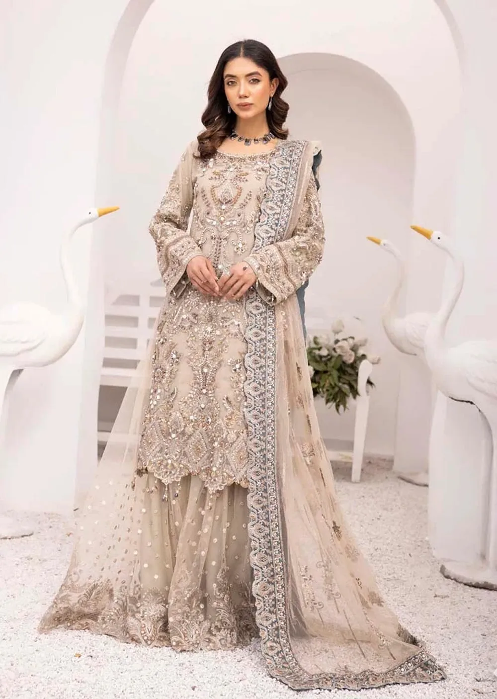 ARWS-14-  Brown - Readymade - ARW Chiffon Collection 2025