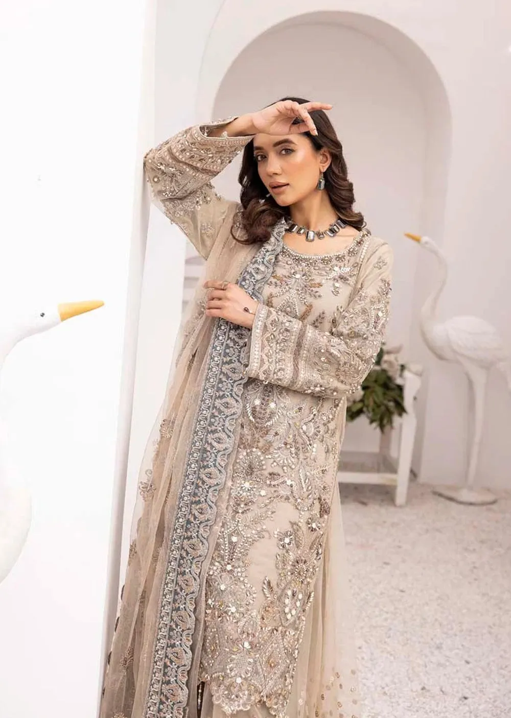 ARWS-14-  Brown - Readymade - ARW Chiffon Collection 2025