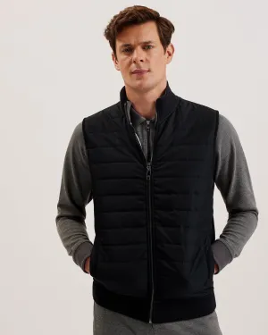 Atho Short Sleeve Regular Fit Quilted Gilet Black