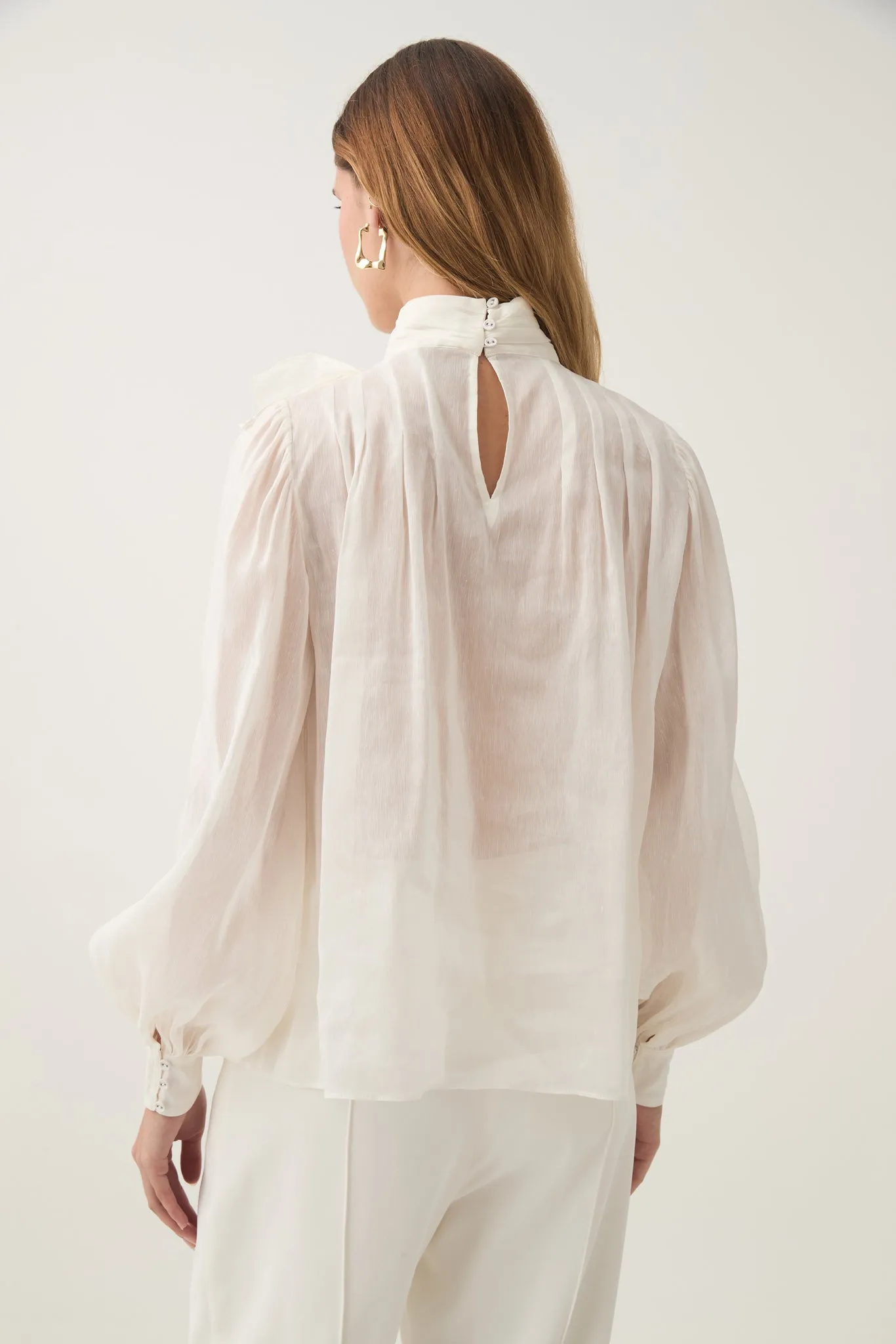 Aura Frilled Tie Blouse