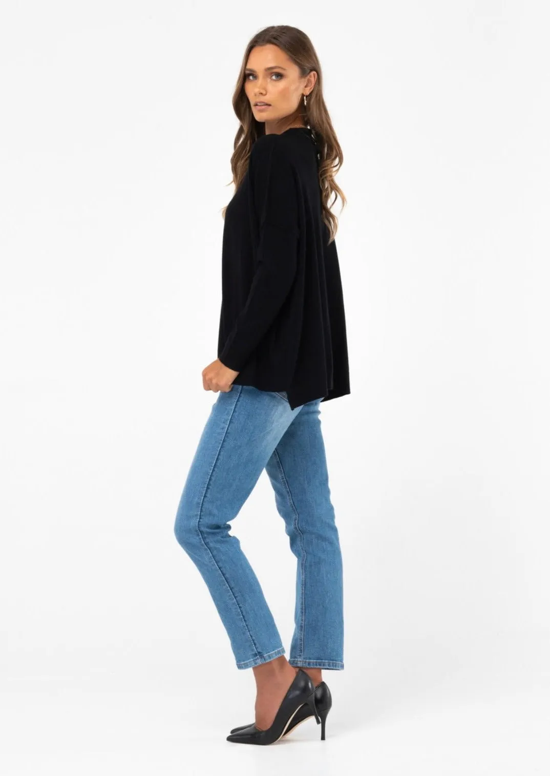 Ava Knit Top Black