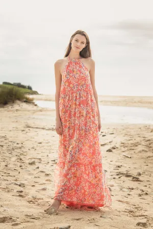 Ayla Multiflower Orange - Chiffon