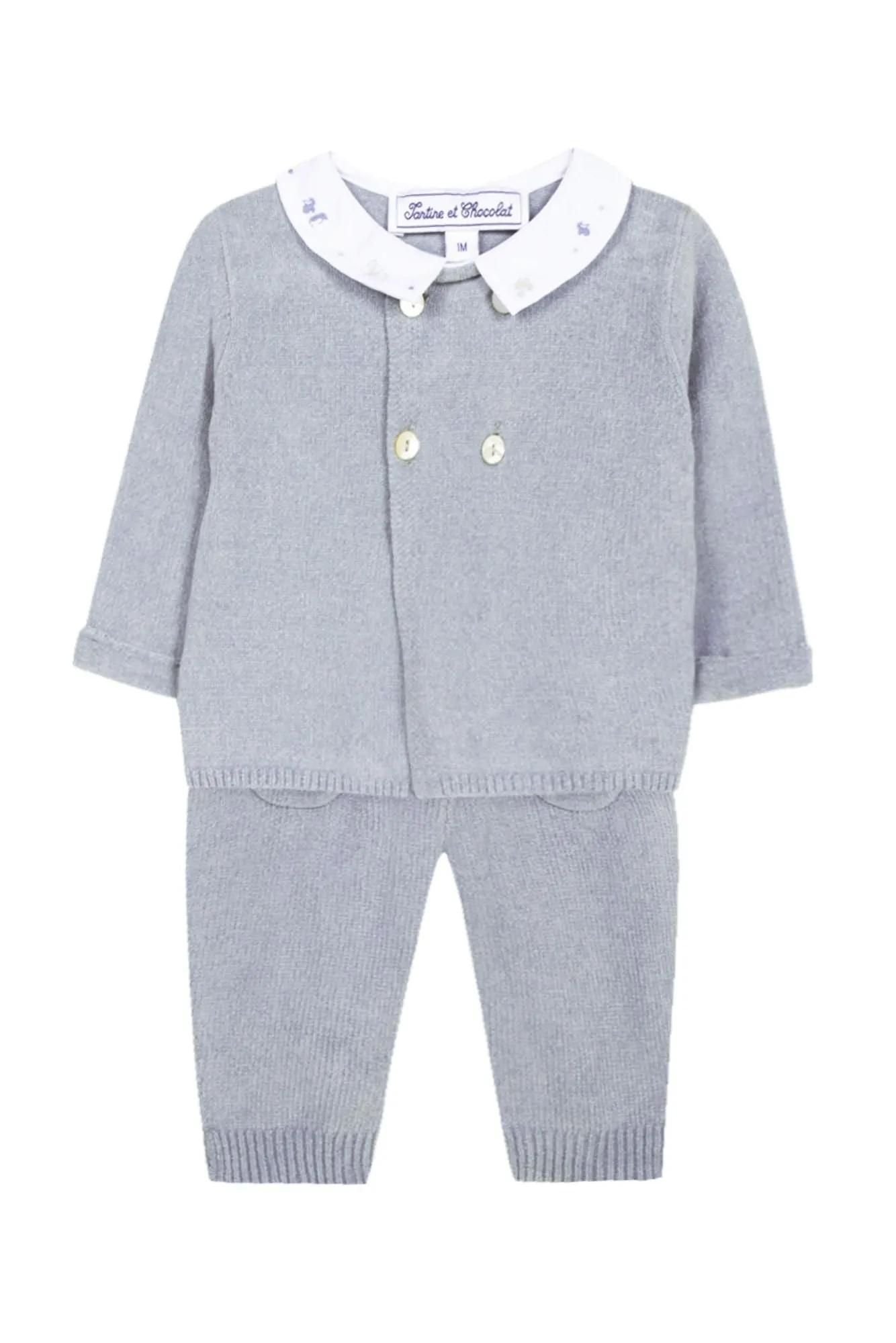 Baby Boys Grey/Green 2 Piece Outfit