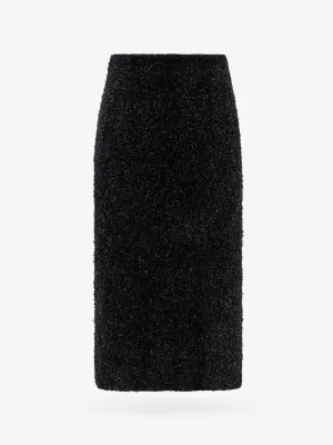 Balenciaga Cotton Tweed Knitted Midi Skirt