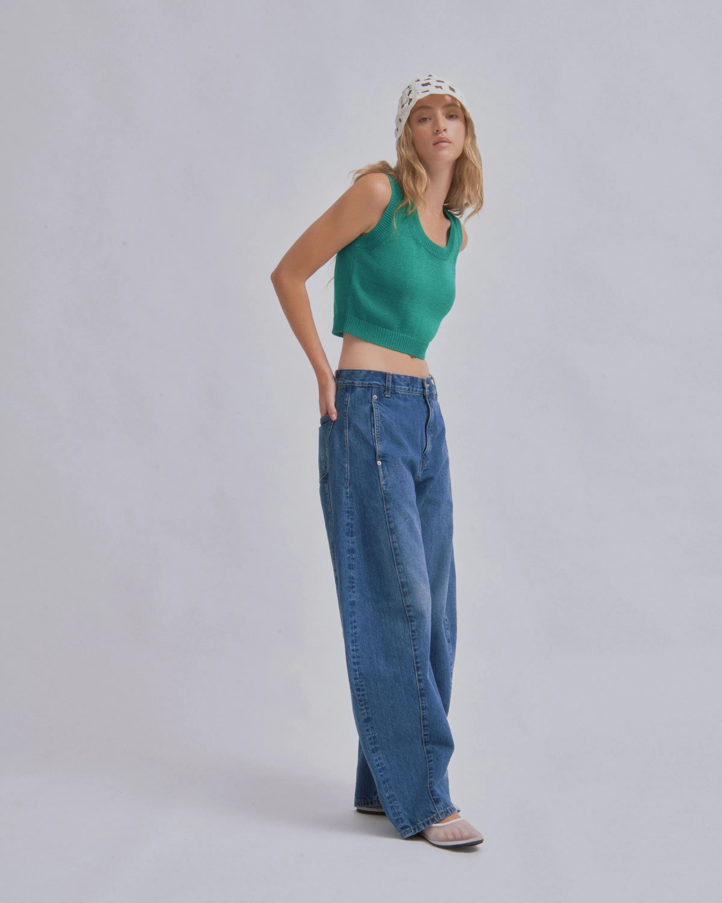 Barrel Denim in Light Blue