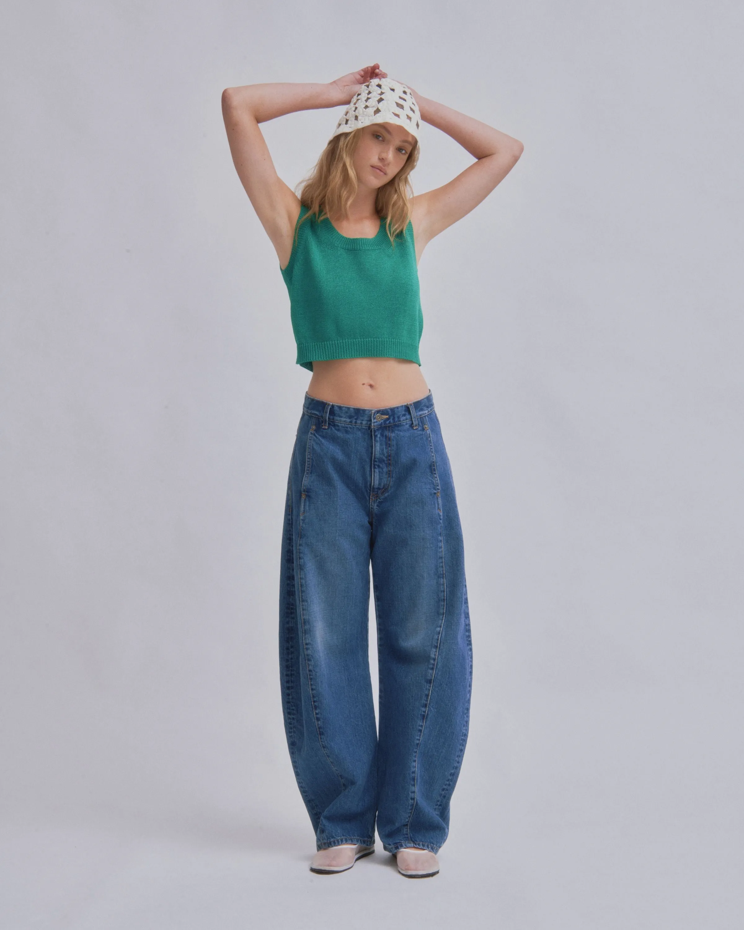Barrel Denim in Light Blue