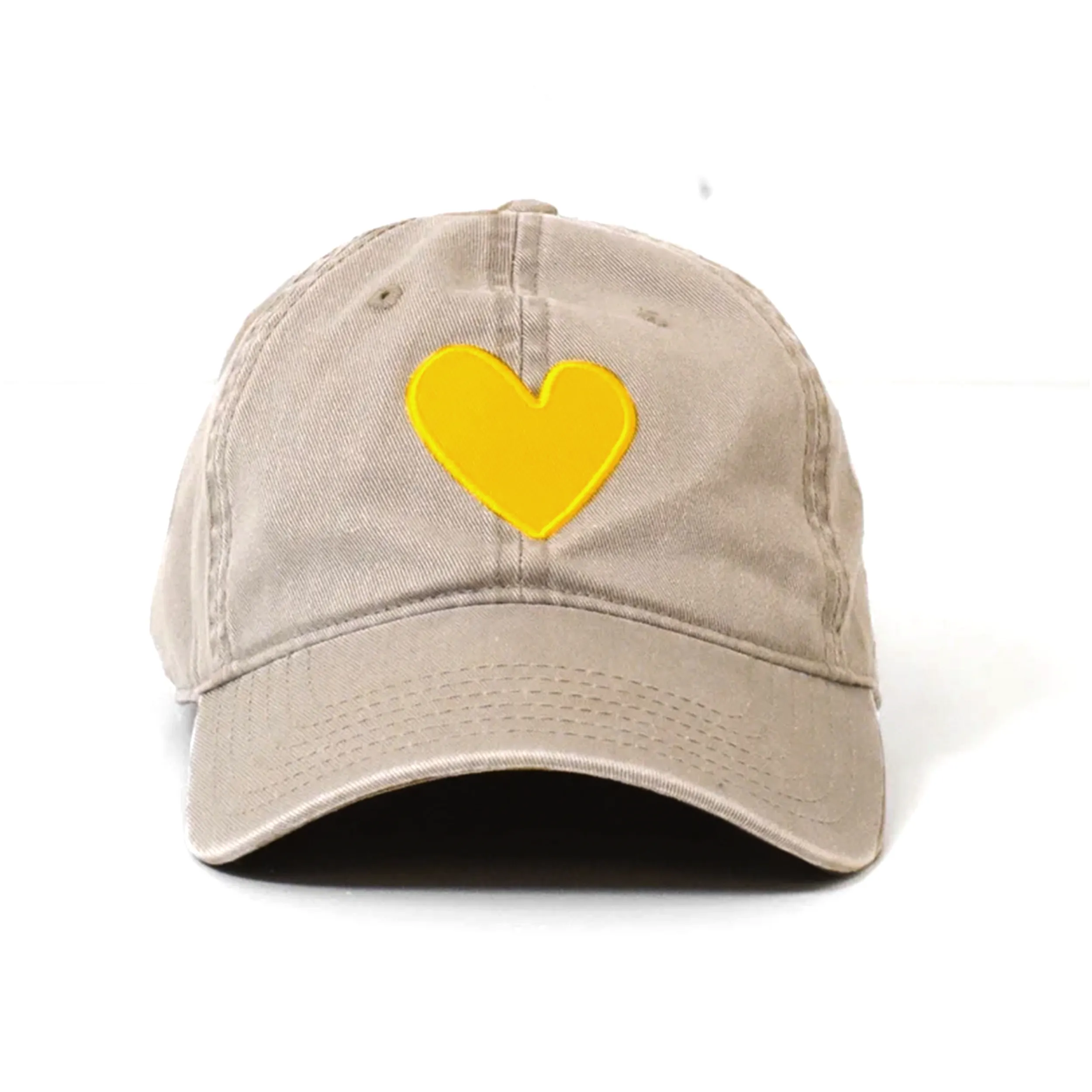 Baseball Hat Heart Patch Sand/Sunshine