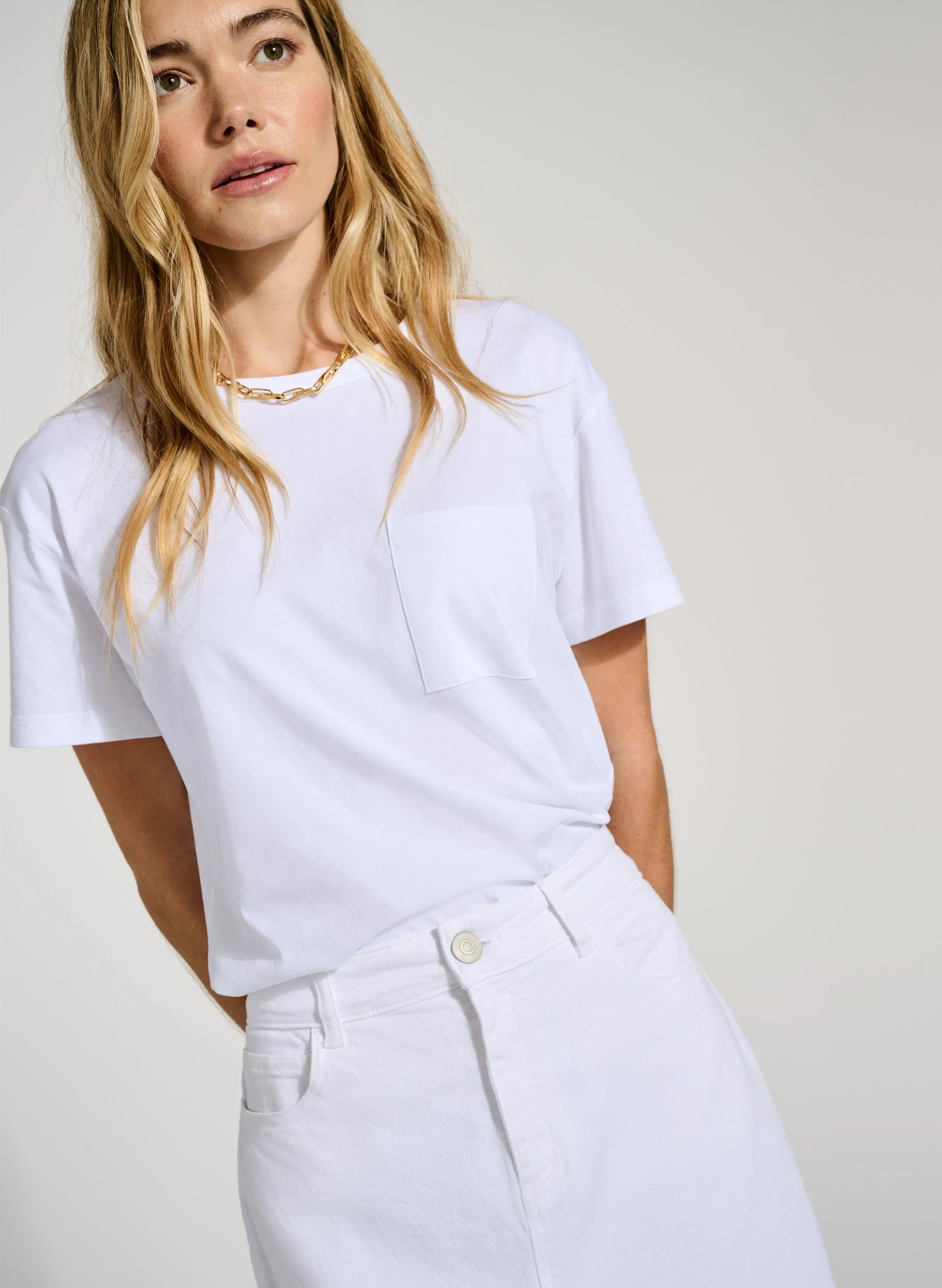 Baukjen Essentials Regenerative Cotton Perfect Tee | Pure White