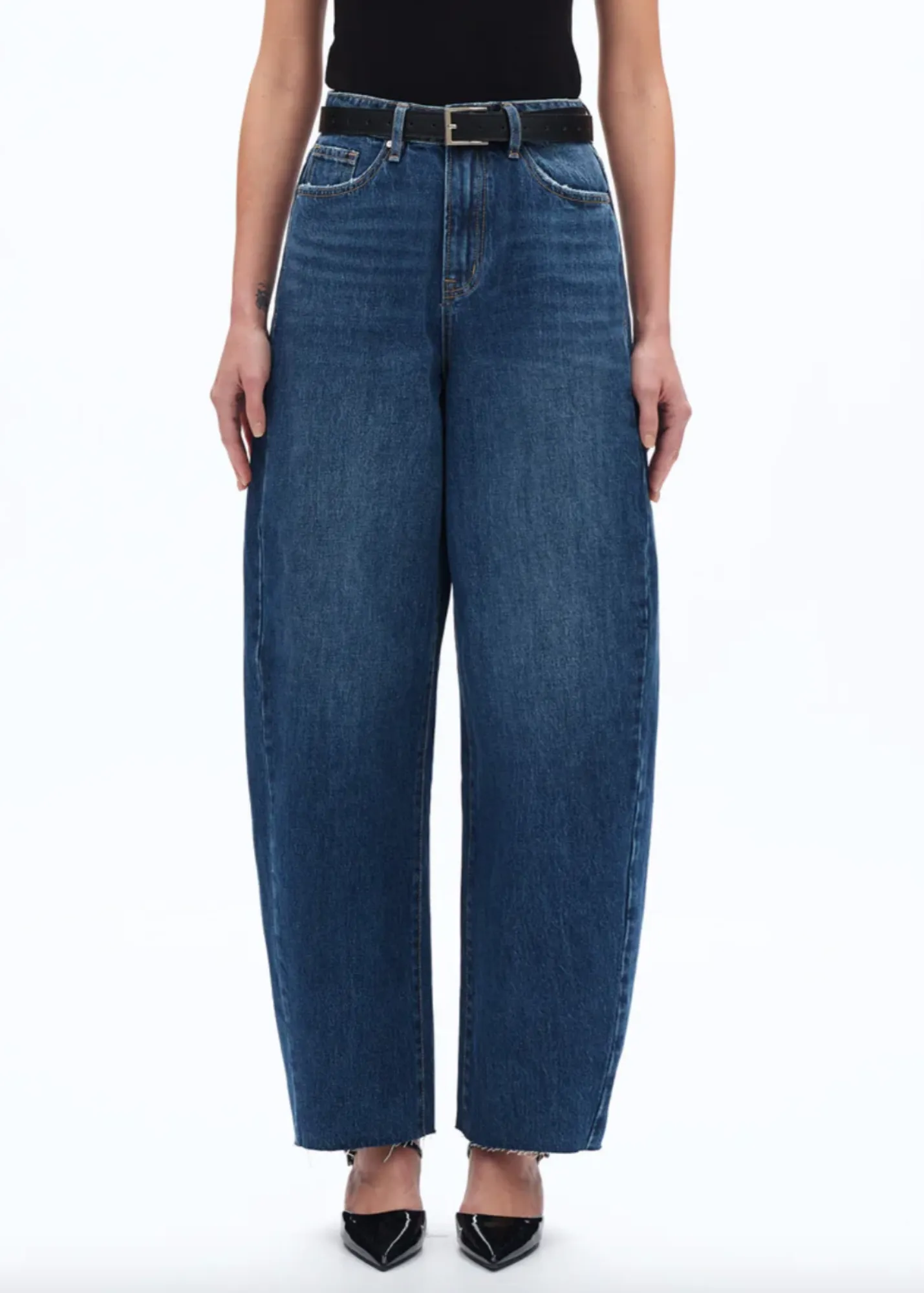 Bayeas High Waisted Barrel Leg Jeans