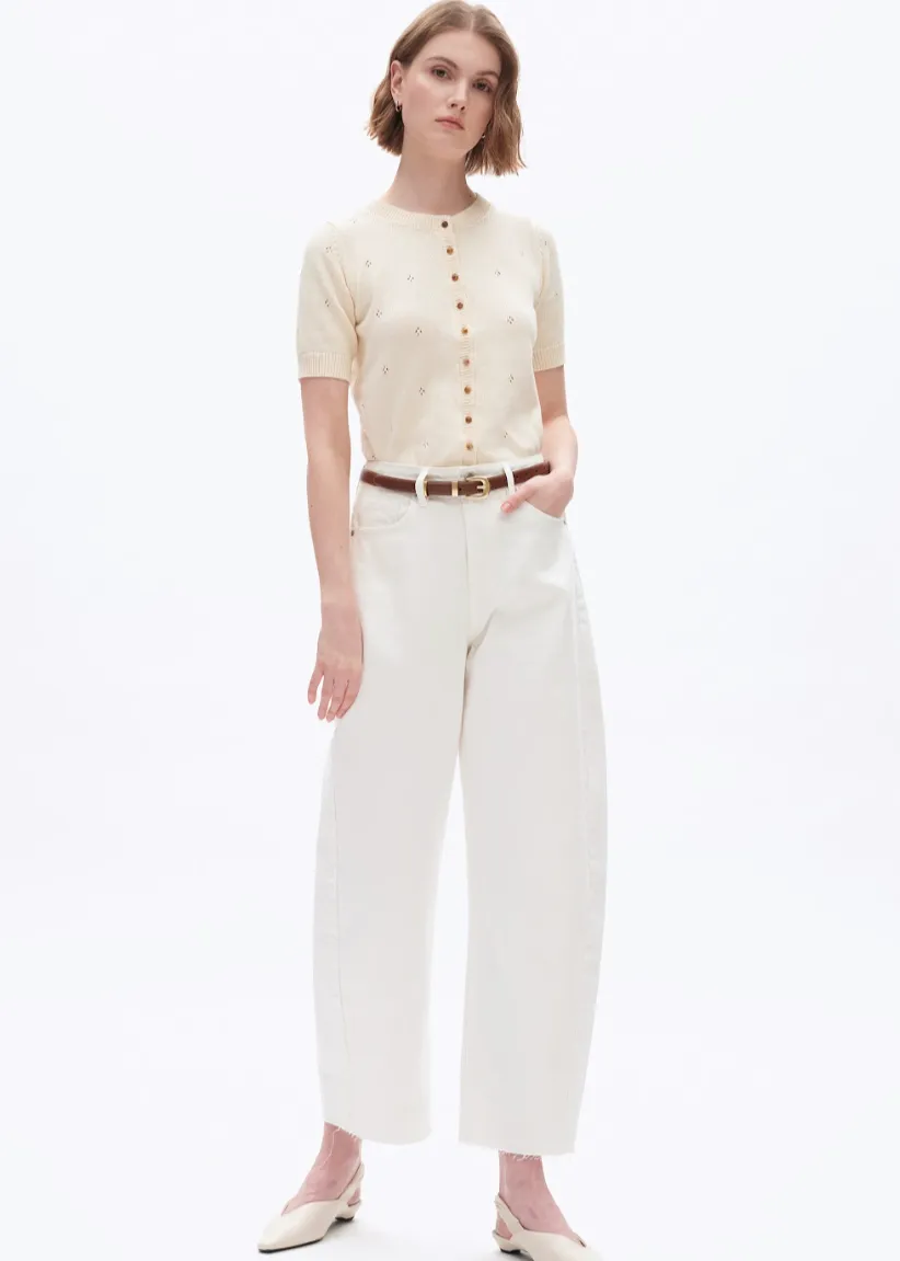 Bayeas High Waisted Barrel Leg Jeans