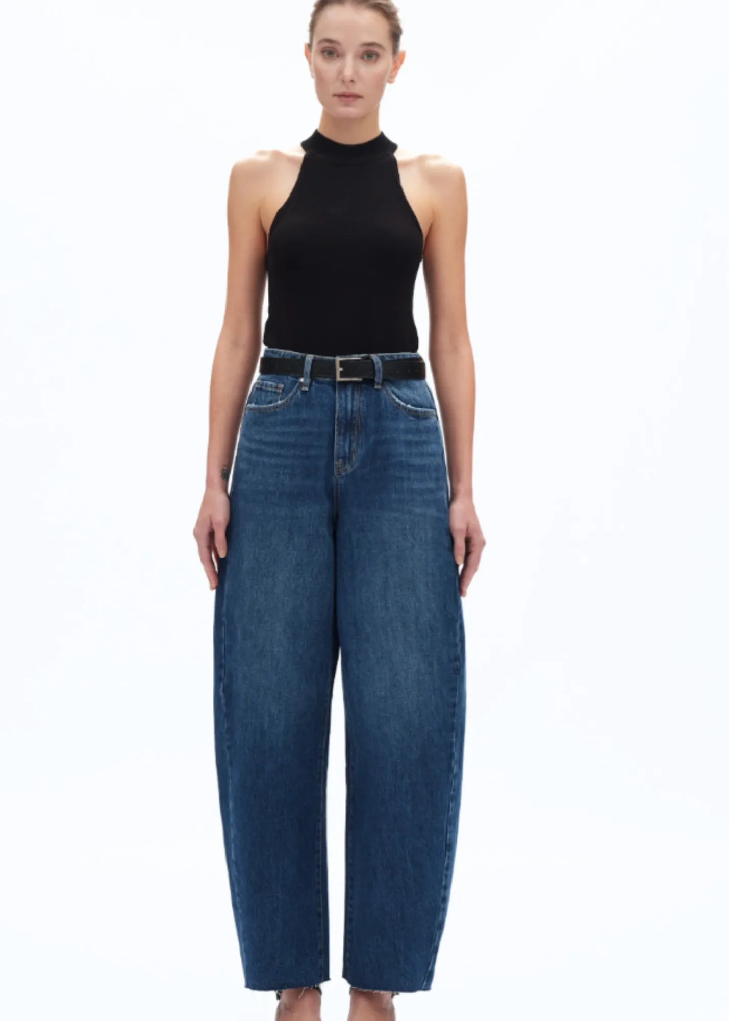 Bayeas High Waisted Barrel Leg Jeans