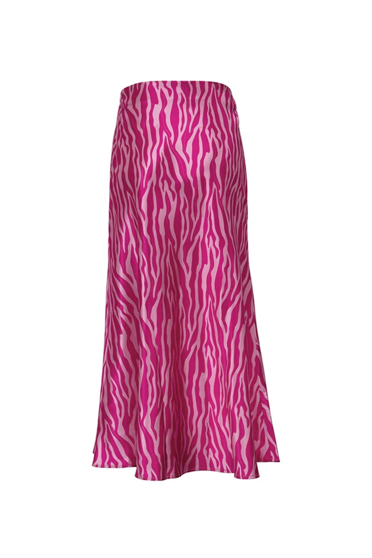 BerryBetty - Zebra Print Fishtail Midi Skirt