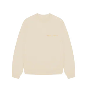 Bird   Wolf Oversized Sweatshirt (Orange Lettering)