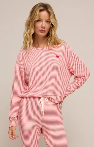 Bisous Stripe LS Top