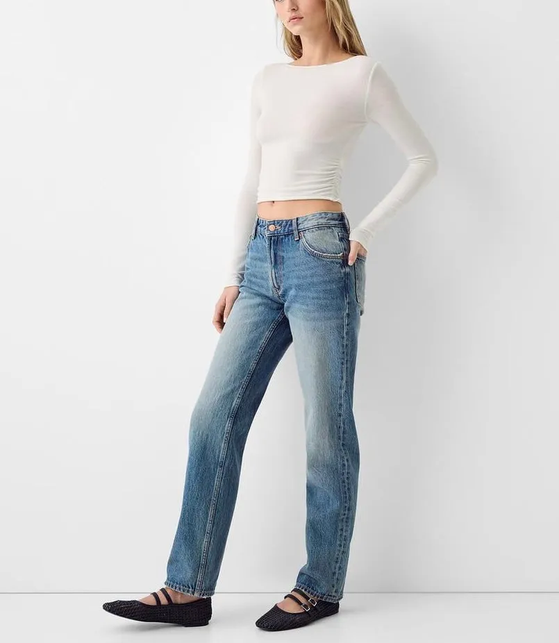 BK Premium Highwaist Straight leg Jeans Dusty blue