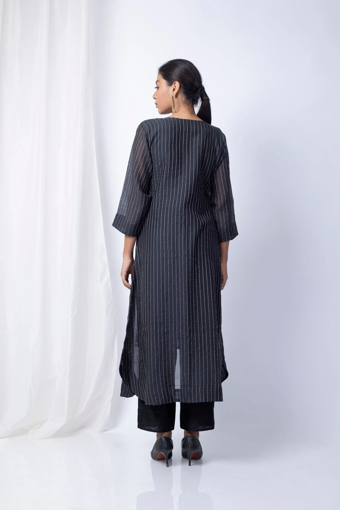 Black Lilies Jacket Set