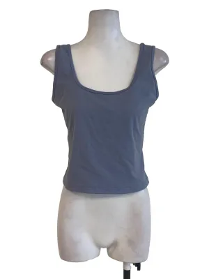 Blue Plain Tank Top
