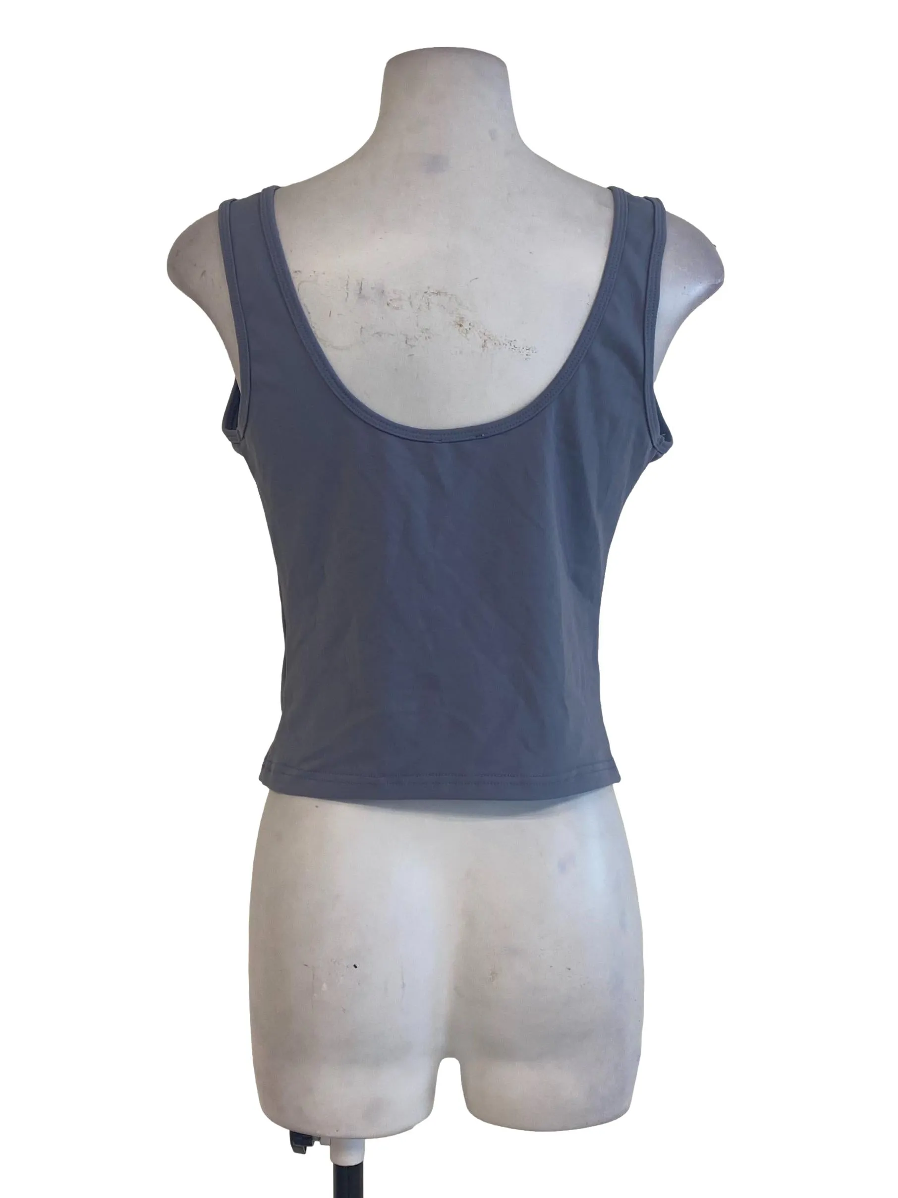 Blue Plain Tank Top